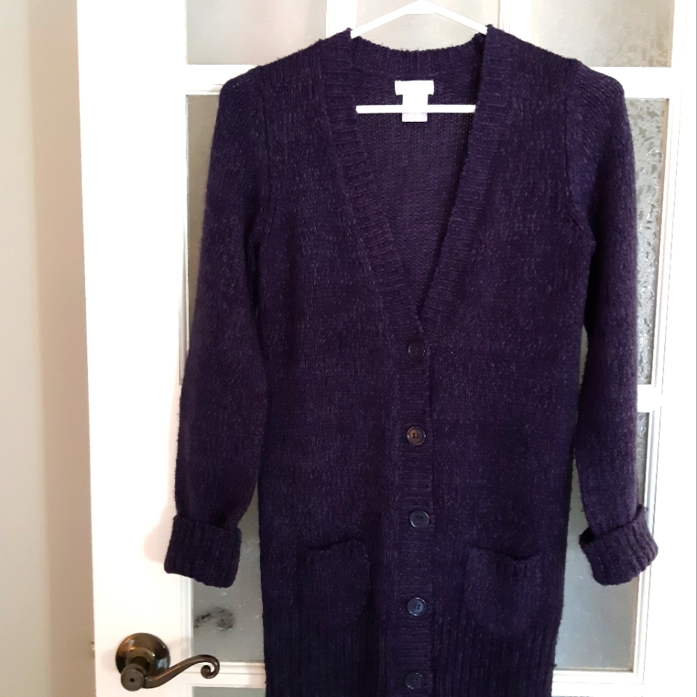 Joe Fresh purple knit cardigan